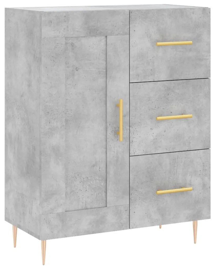 Armário alto 69,5x34x180 cm derivados de madeira cinza cimento