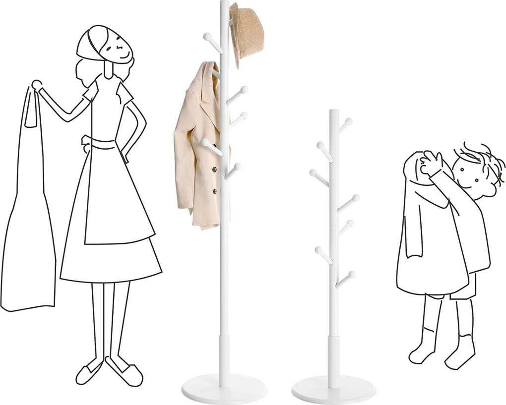 Cabide Bengaleiro 38 x 175 cm (Ø x H) branco