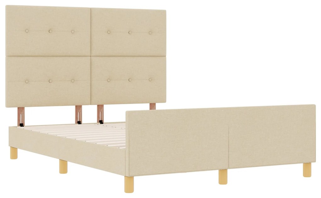 Estrutura de Cama Creme 140x200 cm da vidaXL em Tecido