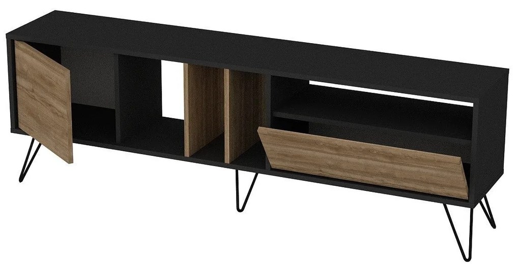 Móvel TV Mistico – Nogal e Preto – 180 x 58,7 x 35,5 cm