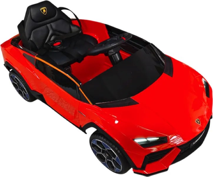 Carro elétrico para crianças Lamborghini Lanzado 12V Pneus em borracha maciça, banco em pele sintética Vermelho