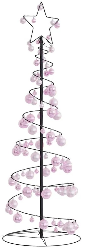 Árvore de Natal LED com Baubles 100 LEDs Branco Quente 150 cm