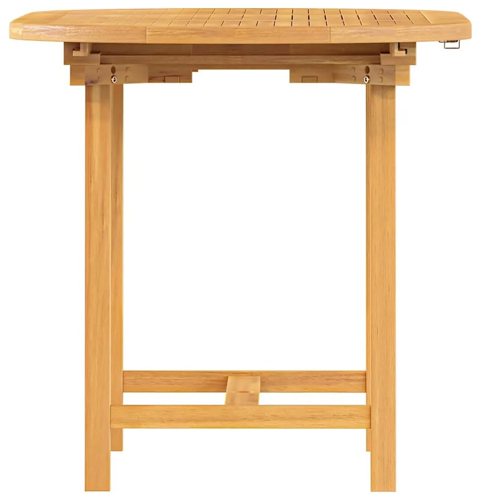 Mesa de jardim extensível 110-160x80x75 cm teca maciça