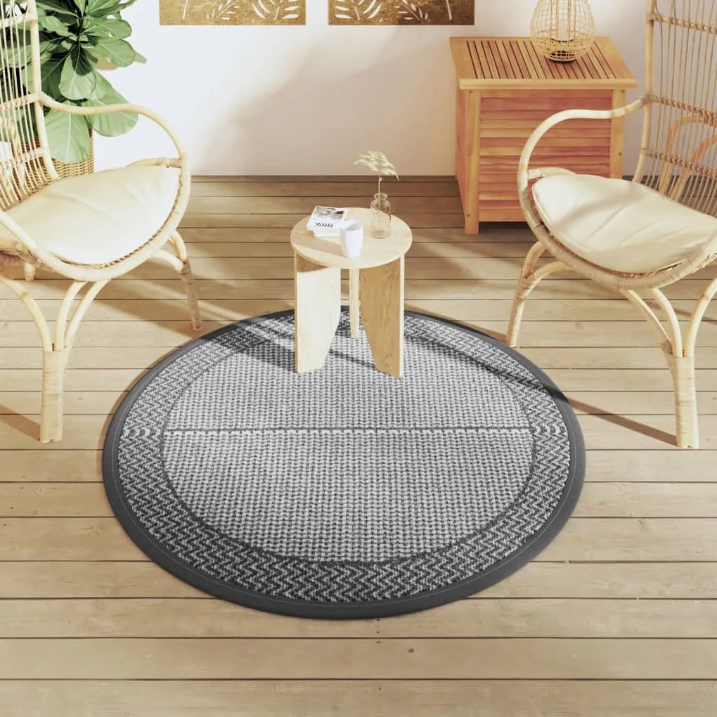 Tapete de exterior Ø120 cm ARAKIL PP cinzento