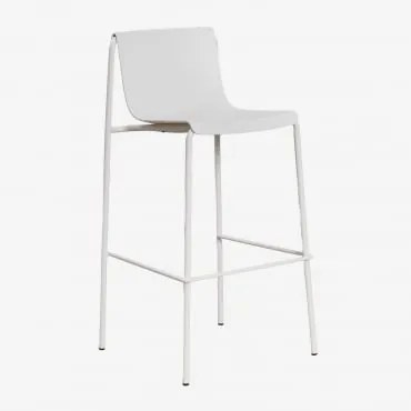 Banco Alto De Polipropileno Ismene Gardénia Branco & ↑75 Cm - Sklum