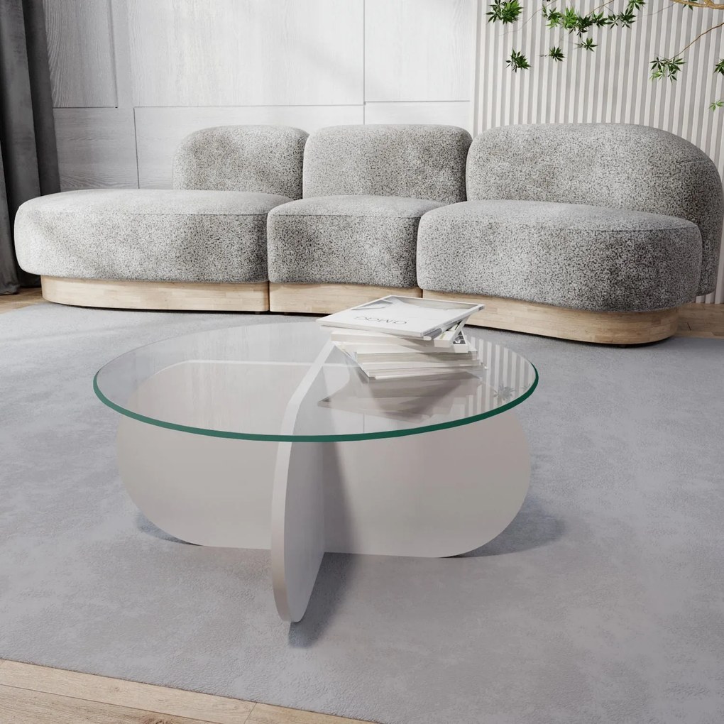 Mesa de Café Bubble – Branca – 75 cm x 35 cm x 75 cm