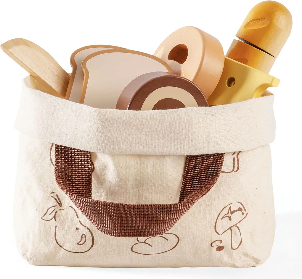 Conjunto de Comidas de Brincar Infantil de Madeira - Sobremesas