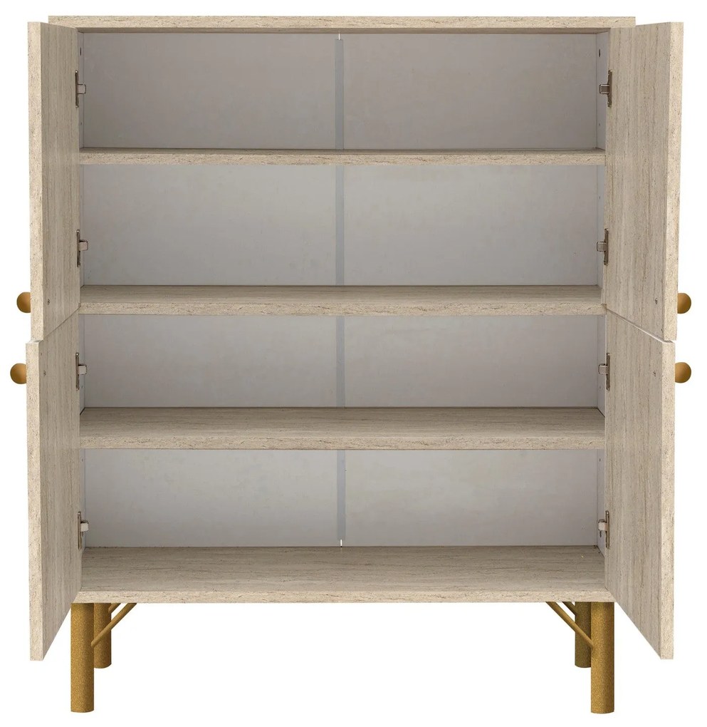 Armário Multiusos Multilux – Traverten – 95x111x36 cm