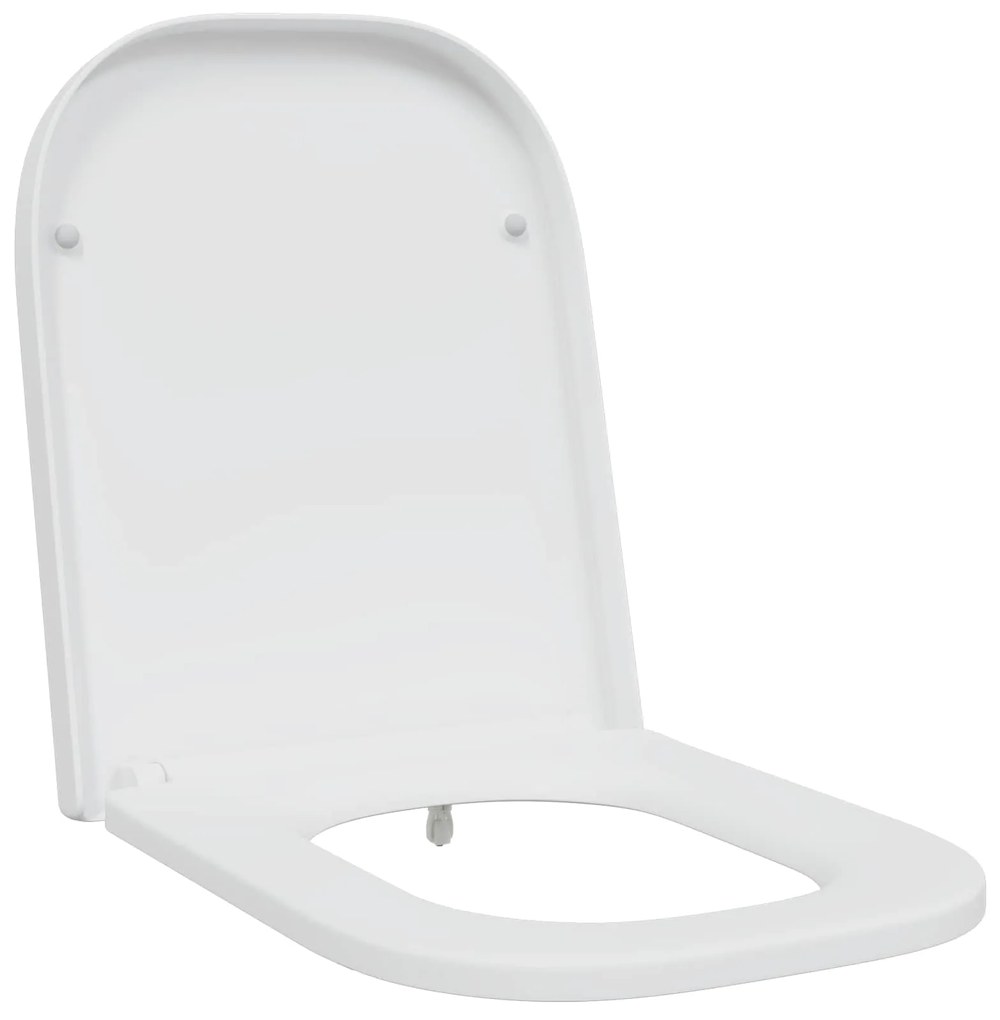 vidaXL Assento de Vaso Sanitário Branco 44,5 x 35 x 3,6 cm Duroplast