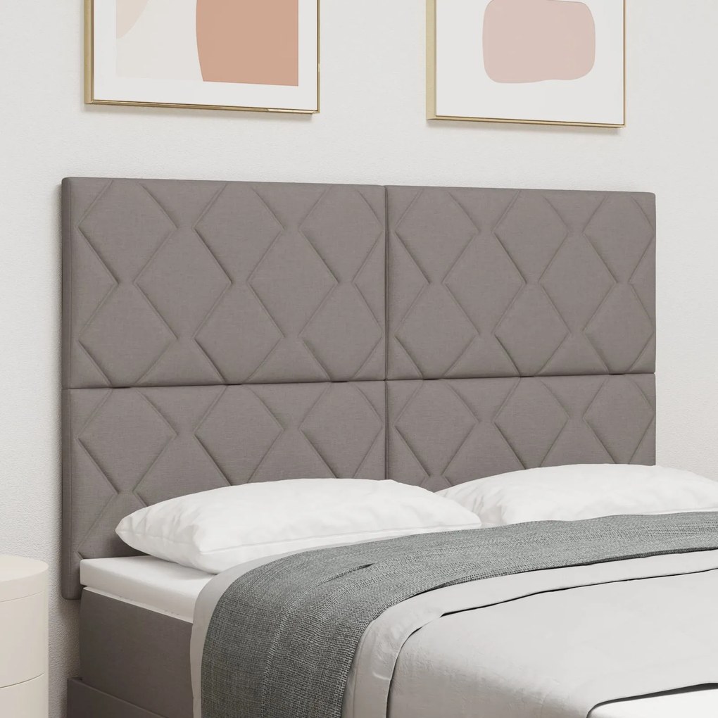 Cabeceira Design de Blocos em Diamante Taupe 160 cm Tecido