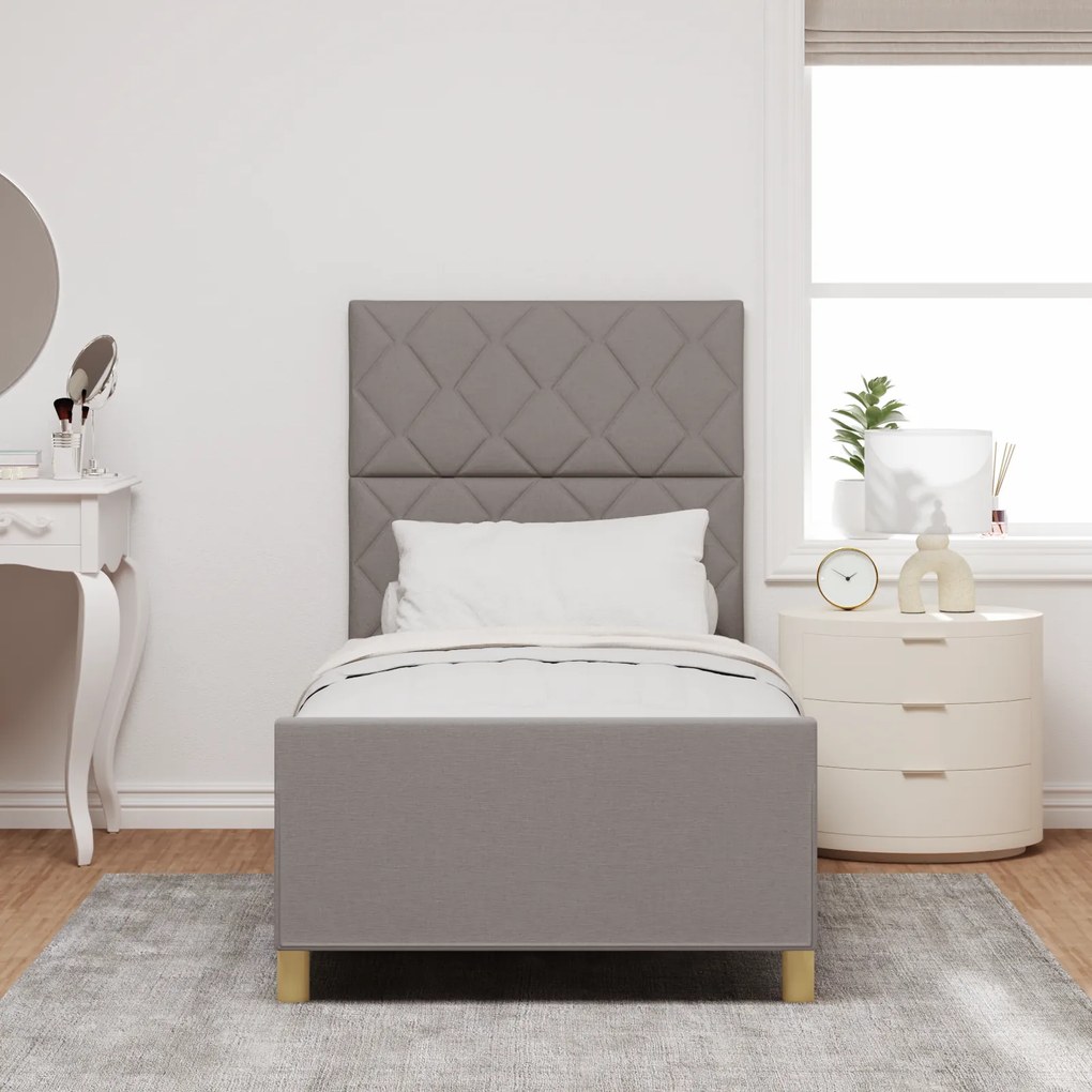 Cama vidaXL Taupe 90x190 cm em Tecido