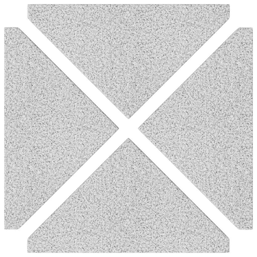 Placas peso guarda-sol triangulares 4 pcs granito 14kg cinzento