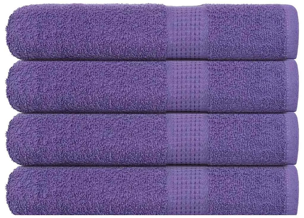 vidaXL Toalhas de sauna 4 pcs FROGN 80x200 cm 100% algodão roxo