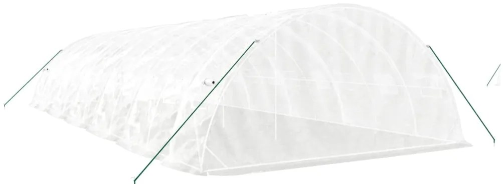 Estufa com estrutura de aço 60 m² 12x5x2,3 m branco