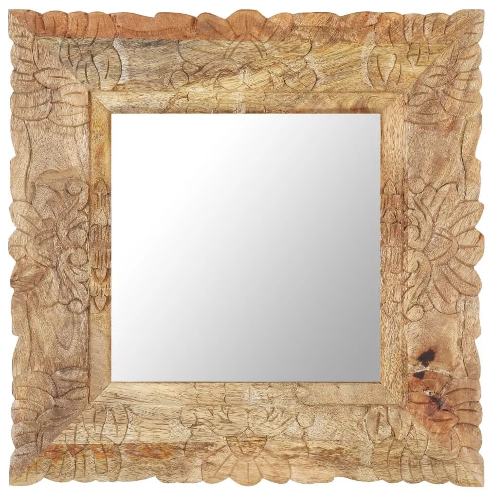 vidaXL Espelho 50x50 cm madeira de mangueira maciça