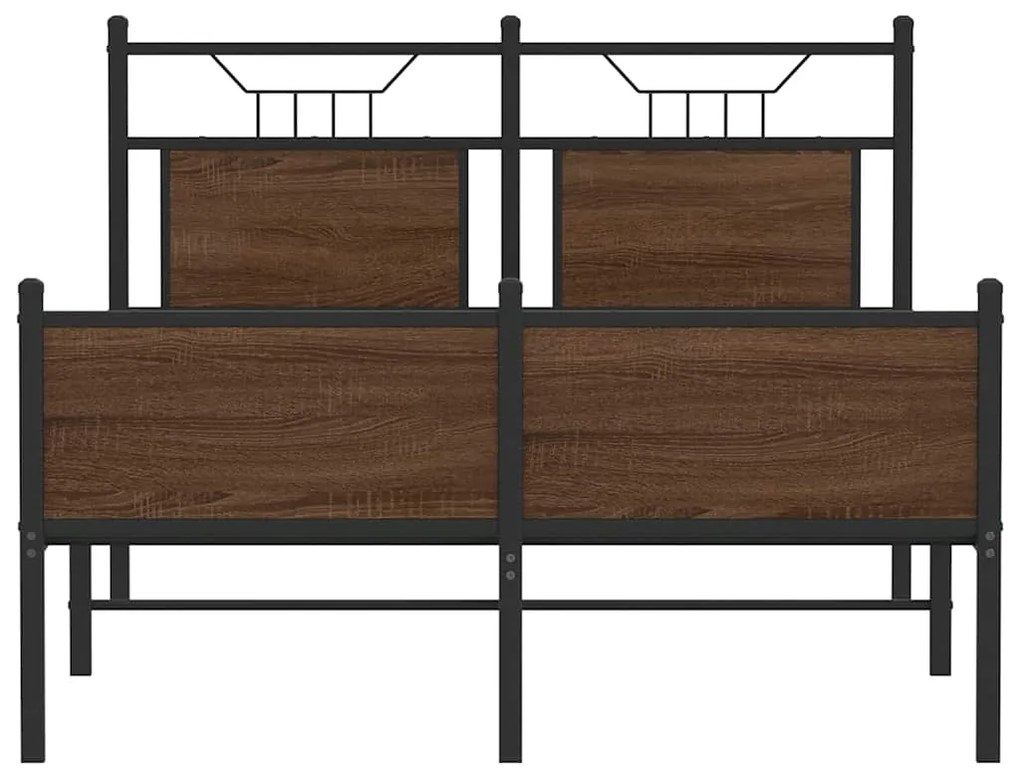 Estrutura cama s/ colchão derivados madeira carvalho castanho