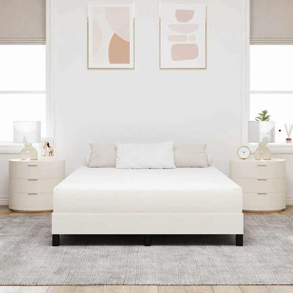 Colchão com Molas Pocket vidaXL em Creme Médio 160x200x20 cm em Tecido