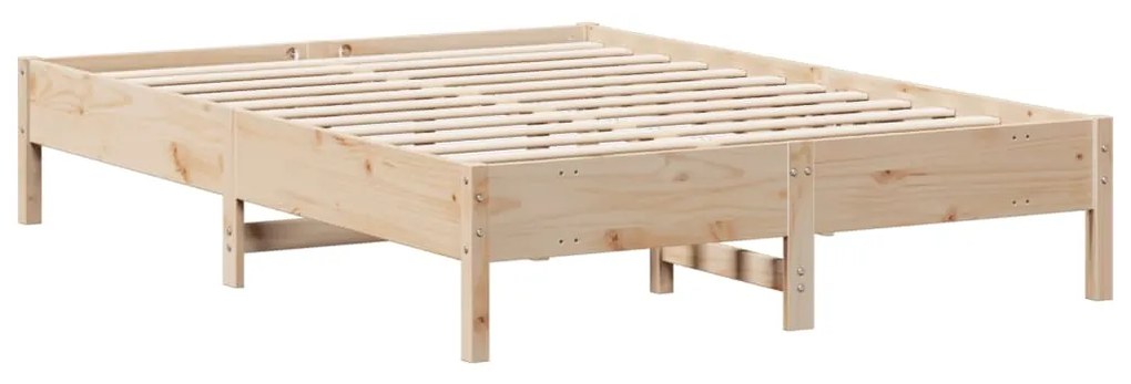 Cama com estante sem colchão 140x190 cm pinho maciço