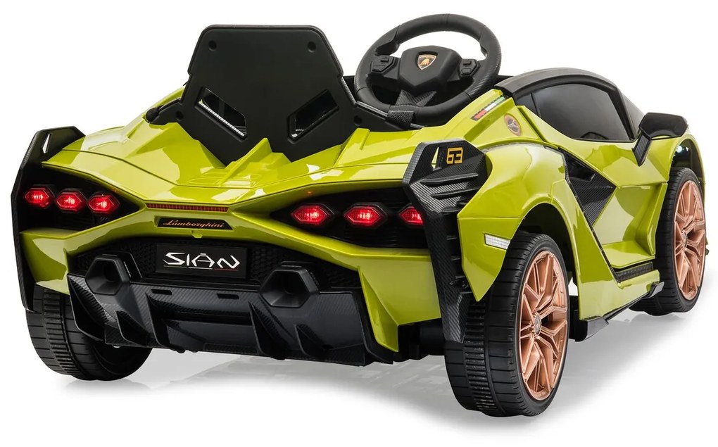 Carro elétrico a bateria infantil Lamborghini Sián FKP 37 12V Verde