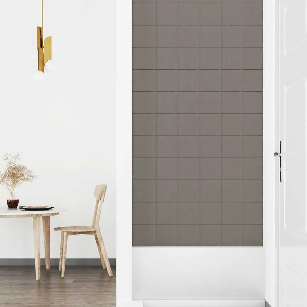 Painel de parede 12 pcs 90x15 cm veludo 1,62 m² cor cinza-claro