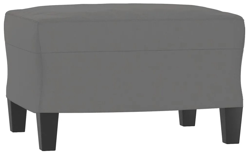 3 pcs conjunto sofás c/ almofadas microfibra cinza-escuro