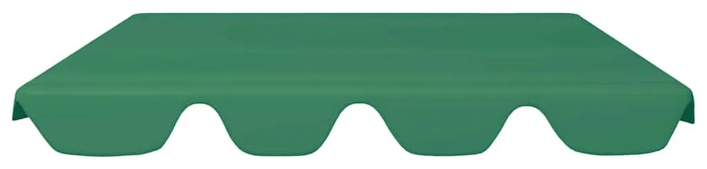 Toldo suplente p/ baloiço de jardim 150/130x105/70 cm verde