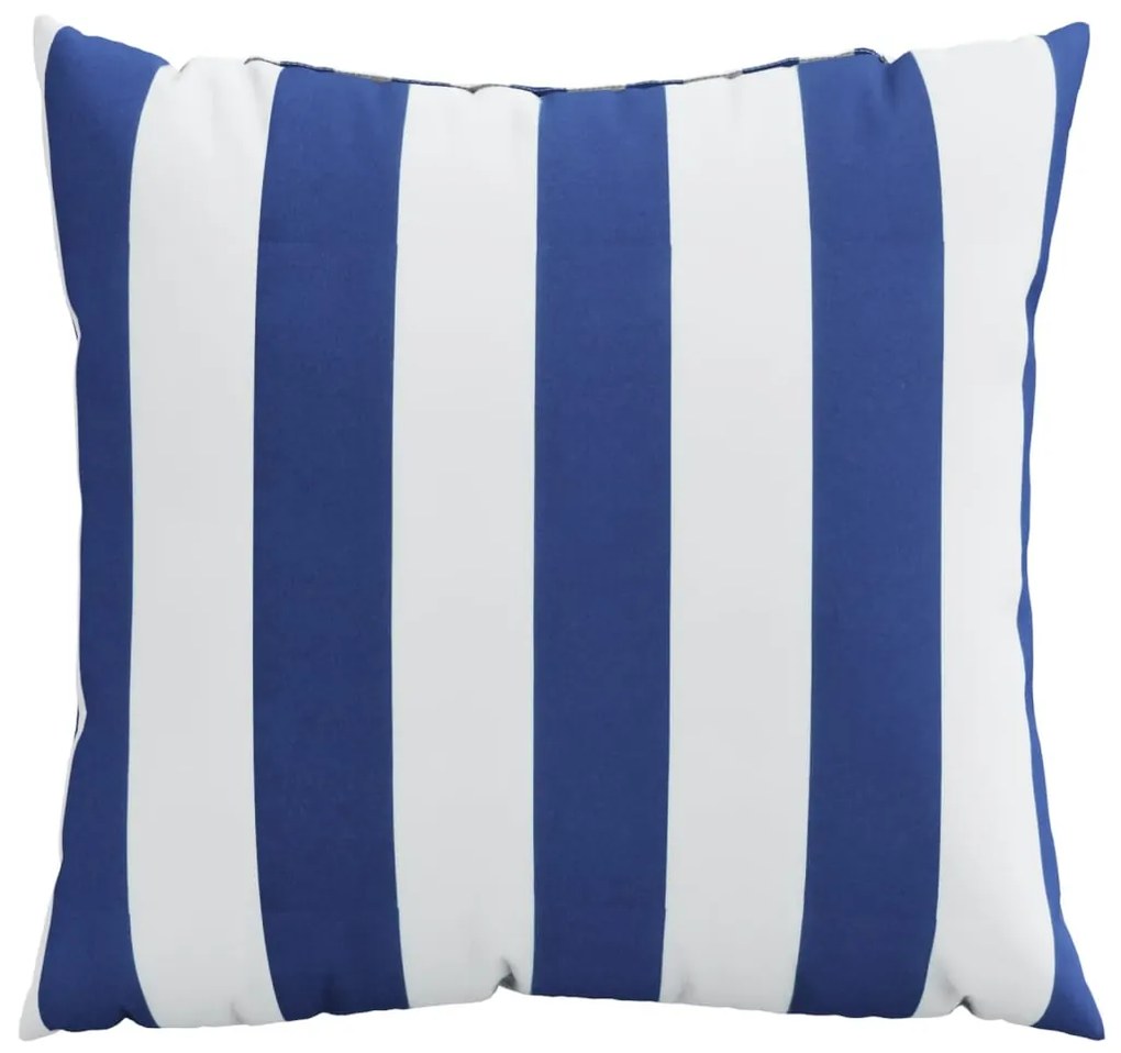 Almofadas decorativas 4pcs 50x50 cm tecido riscas azul/branco