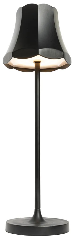 Candeeiro de mesa retro preto recarregável IP44 - Granny