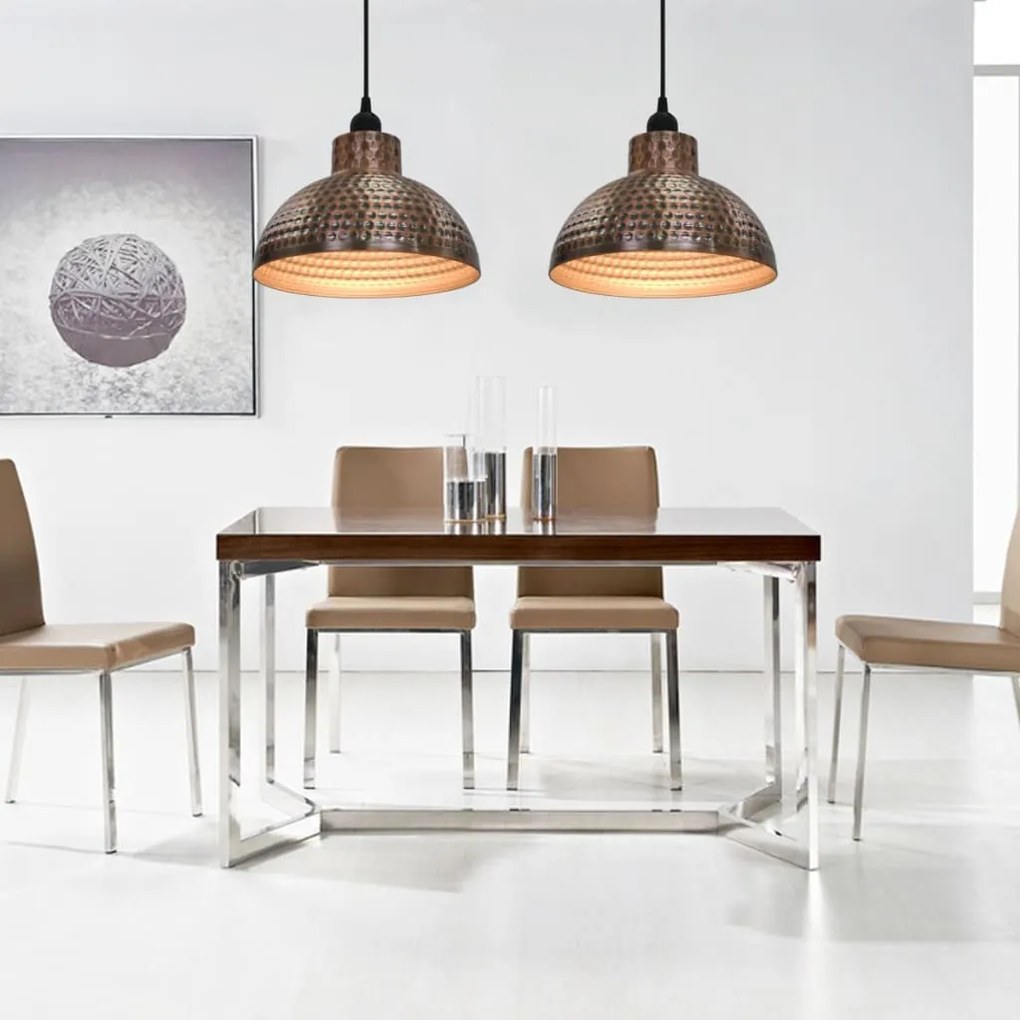 242556 vidaXL Lâmpadas de teto, 2 pçs semi-esféricas, cobre
