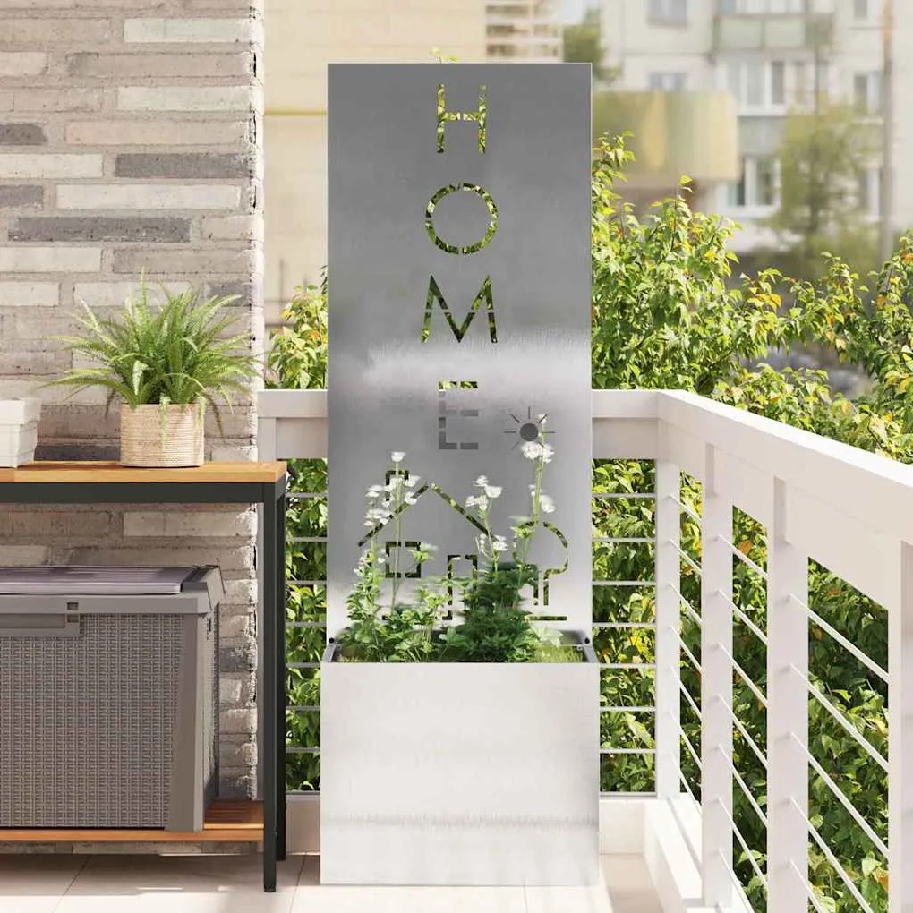 vidaXL Tela de Privacidade para Jardim Fretwork Prata 50 x 140 cm