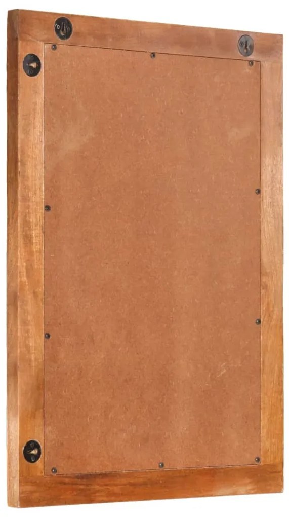 Espelho casa de banho 50x70x3cm mangueira maciça/vidro castanho