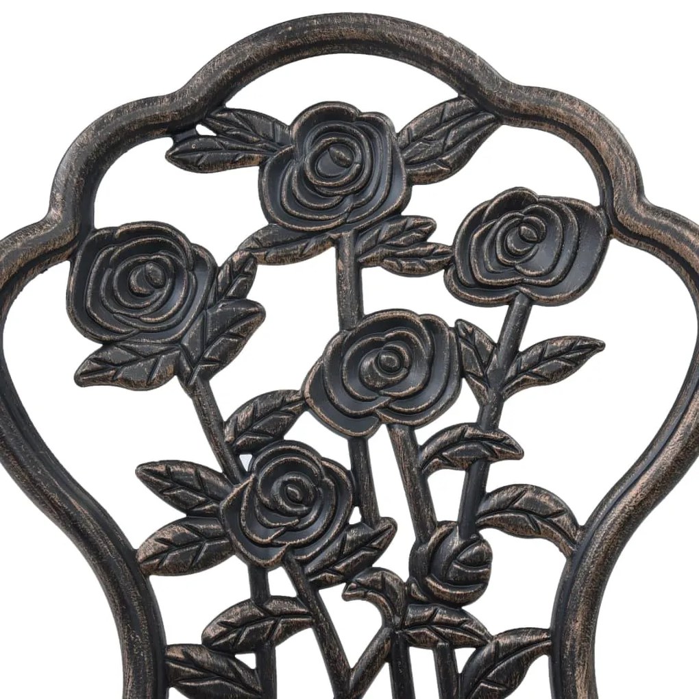 Cadeiras de bistrô 2 pcs alumínio fundido bronze