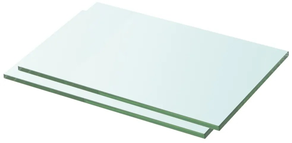 Prateleiras 2 pcs 30x15 cm vidro transparente