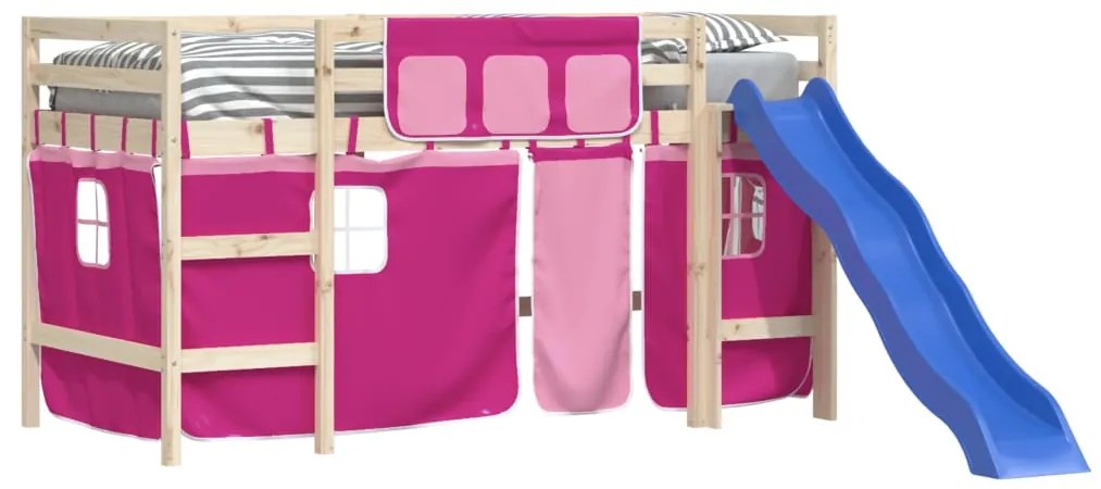 Cortinas para cama elevada poliéster rosa