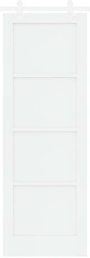 Porta Deslizante vidaXL com Conjunto de Ferragens Branca 73,5x211 cm M