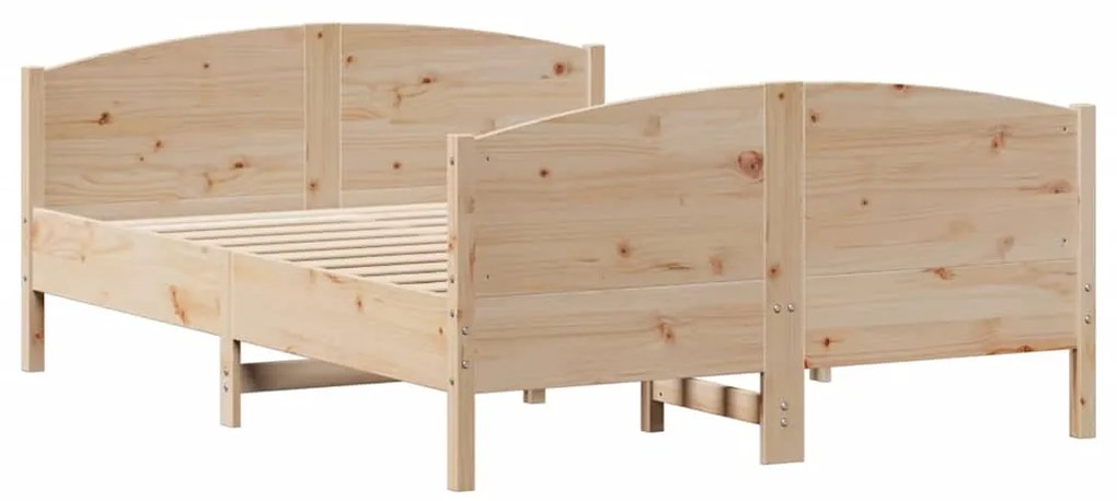 Cama sem colchão 140x200 cm madeira de pinho maciça