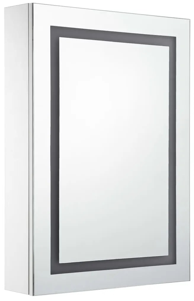 Armário espelhado para casa de banho com LED 50x13x70 cm