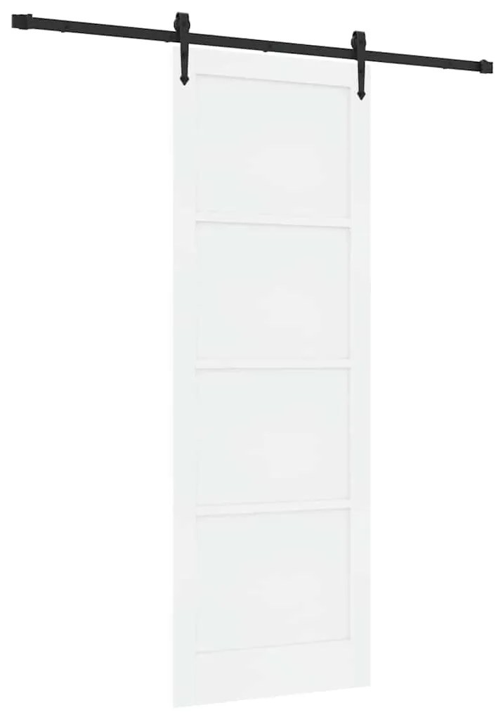 Porta Deslizante vidaXL com Conjunto de Ferragens Branca 83x232 cm Mad