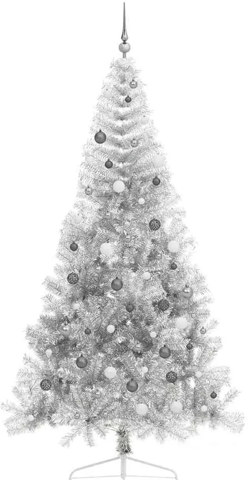 Árvore de Natal Artificial Prateado 240 cm PET