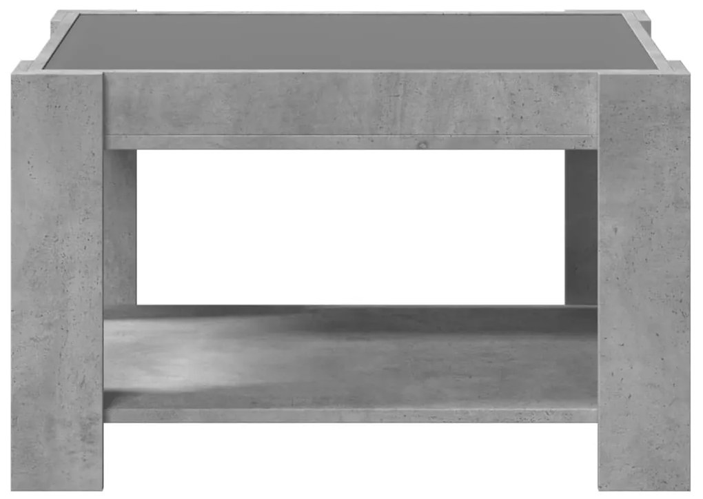 Mesa de centro c/ LEDs 73x53x45 cm derivados de madeira