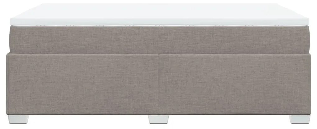 Cama com molas/colchão 120x200 cm tecido castanho-acinzentado