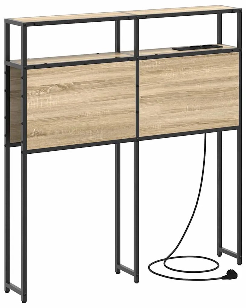 Cabeceira de armazenamento com cabeceira Carvalho Sonoma 100 cm