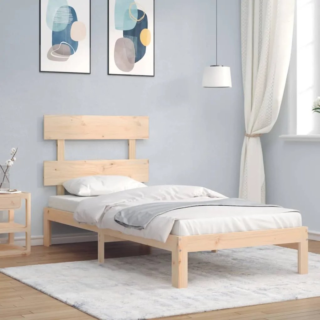 Cama sem colchão 90x200 cm madeira de pinho maciça