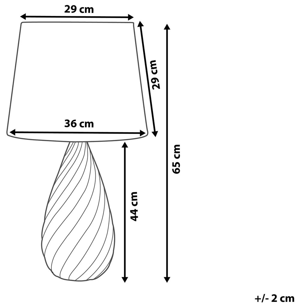 Candeeiro de mesa 65 cm preto e prateado VISELA Beliani