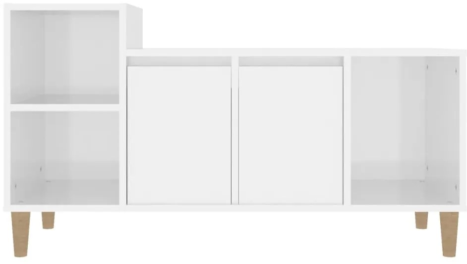 Móvel para TV 100x35x55 cm derivados madeira branco brilhante