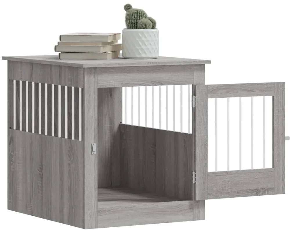 Móvel casota para cão 64,5x80x71 derivados madeira cinza sonoma