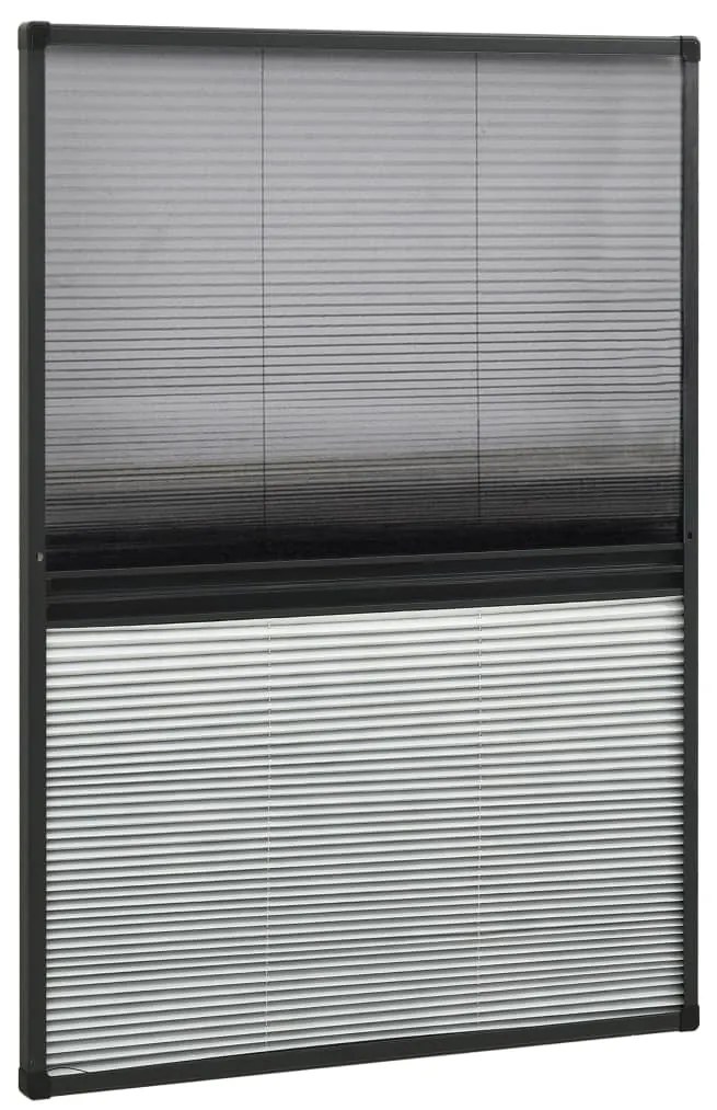 Tela anti-insetos plissada janela quebra-luz alumínio 80x120cm