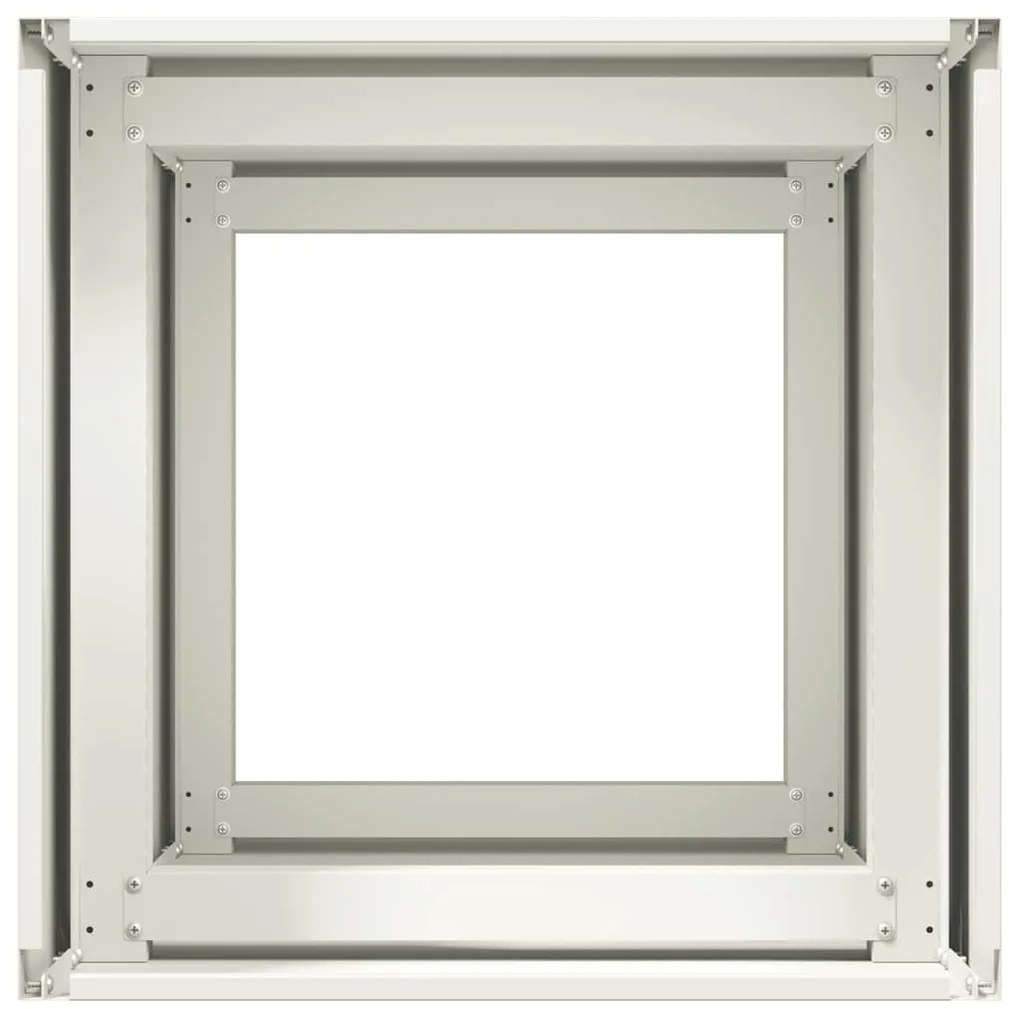 Vaso floreira 40x40x80 cm aço laminado a frio branco