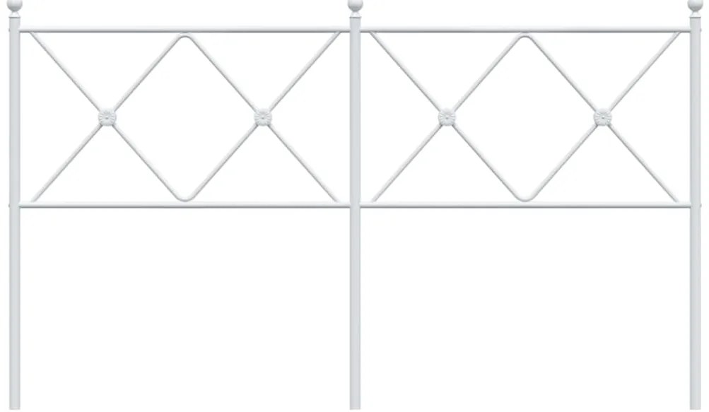 Cabeceira de cama 150 cm metal branco