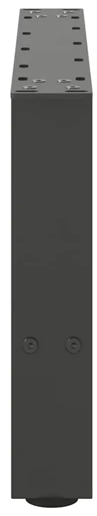 Pés para mesa de centro antracite 2 peças 50x(30-31) cm aço